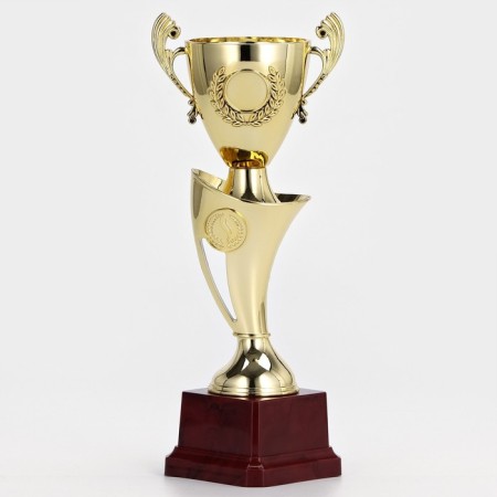 Cup of 097V, award figure, gold, plastic stand, 26 x 10 x 7.5 cm.-2