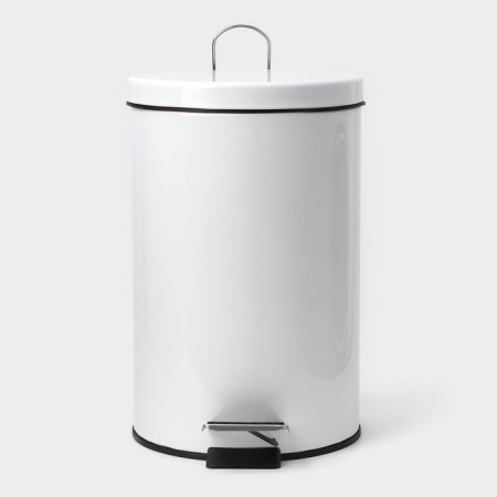 Garbage bucket with pedal Stolz Stölz, 12 l, stainless steel, white color-4