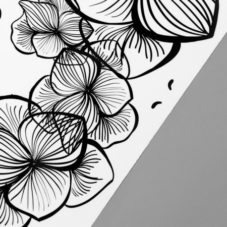 Interior stickers "Manicure" 28x65 cm black-4
