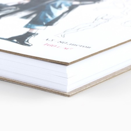 Sketchbook in a solid cover, on the crest A5 80 liters. "Young woman"-1