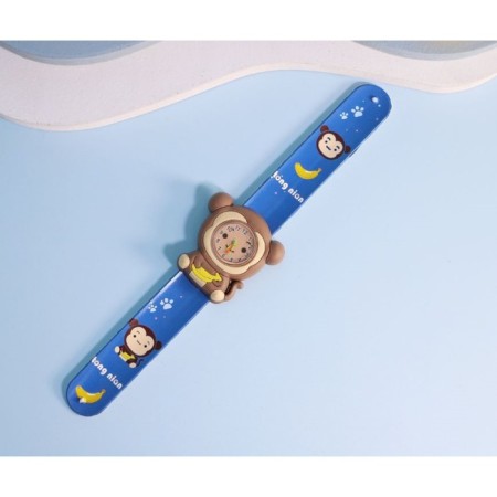 Watch of wristwood "Monkey", silicone strap-3