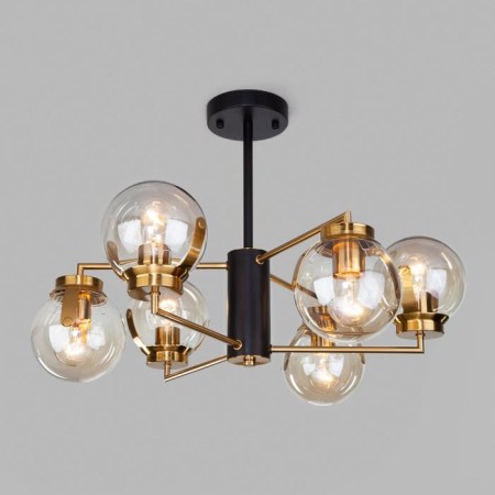 CREEK chandelier, 6x60W E27, black color, bronze