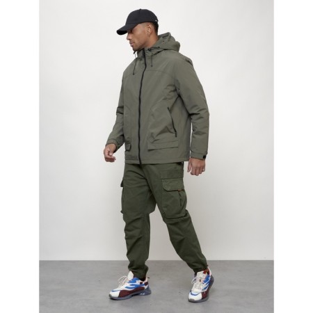 Male spring jacket, size 56, khaki color-2