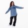 Denim shirt female, dark blue color, size S (42-44)