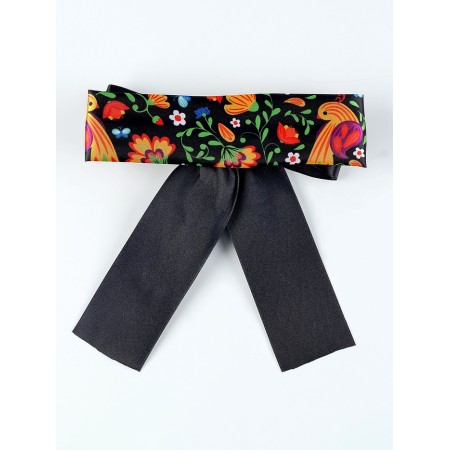 Carnival bandage "Maryushka", rr 50-58 cm, black with birds-1