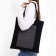 Shoper with a “minimum” pocket, black color, 40 x 35 cm