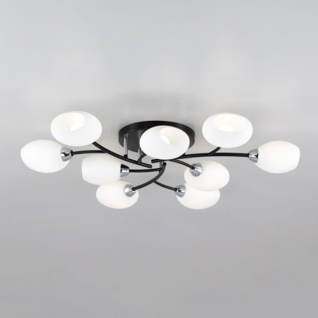 Ceiling chandelier Citilux "Florida" CL148195, 92x92x14.5 cm, 9x60W, E14, Black Color Black-5