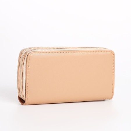 Women's wallet with lightning, beige color-1