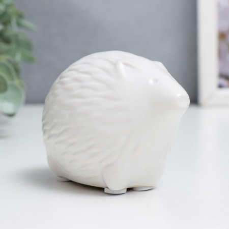 Souvenir Ceramics "White Little Hedgehog" matte 6x5.2x8.8 cm-1