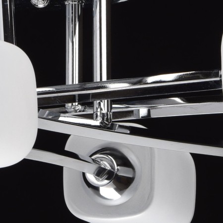 Ceiling Ceiling "Olympia", 8x60W E14, chrome 68x68x16 cm-4