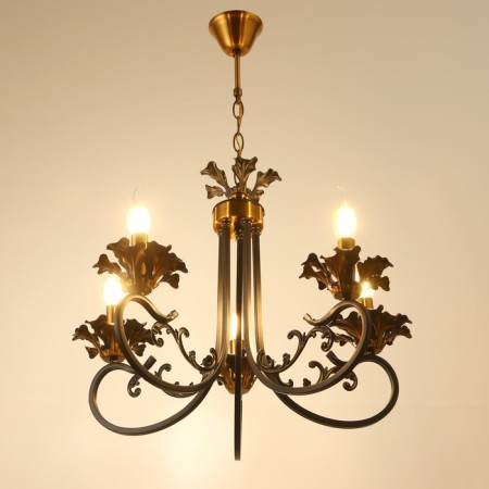 Madfi chandelier 5he14 40W black and gold 55x70x55 cm Bayerlux-1