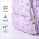 A backpack with a zipper, bag, cosmetic bag, lilac color
