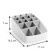 Organizer for storage, 17 sections, white/beige color