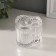 Casket Glass "Gift Heart" Transparent 7.4x7.4x7.1 cm