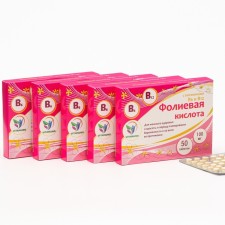 A set of vitamins Folic acid Vitamuno for adults, 50 tablets, 100 mg