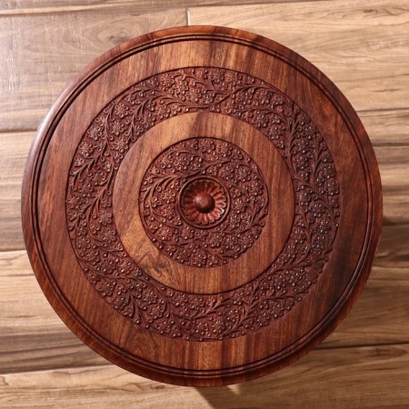 Coffee table 45x45x50 cm, shisham tree-2