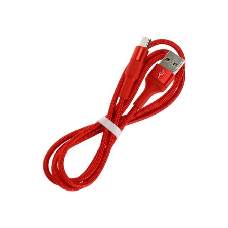 Hoco X26 cable, micro USB - USB, 2 A, 1 m, data transfer, nylon braid, red-5