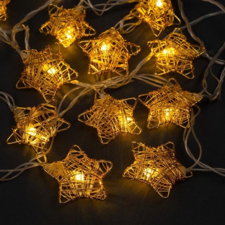 Garland “thread” 4 m with nozzles “Star Wire”, IP20, Transparent thread, 20 LED, glow warm white, 8 modes, 220 V