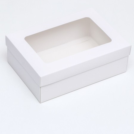 The box is folding, the lid is, with the window, white, 24 x 17 x 8 cm-1