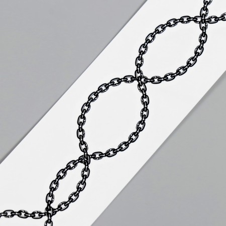 Tattoo on the body Black "Bracelet. Chain" 20x3 cm-5