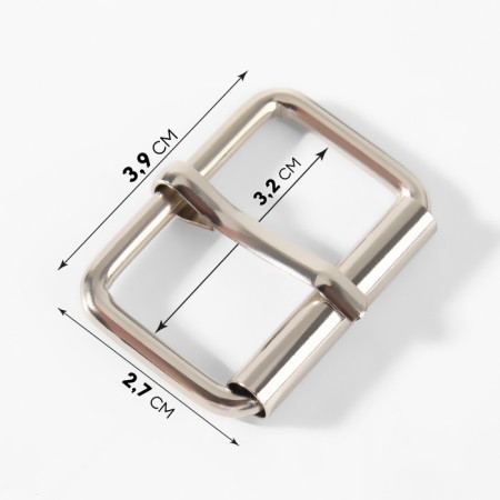 Wire buckle, 3.9 × 2.7 cm, 32 mm, 5 pcs, economy, silver color-2