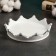 Steam for the little things "Crown" 16x16x3cm, white with silver