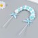 Decor for the creativity "Arka from Pompons" White and Blue 20x14 cm