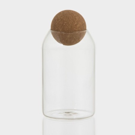 Glass Bank for bulk products with a cork cover "Eco", 800 ml, 9 × 18 cm