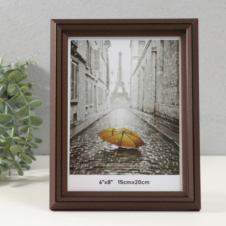 Photo frame plastic 15x20 cm "Staircase with rhombuses" Chocolate 2x18x23 cm