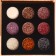 Schine Gold, Ruby Rose cream glitter palette, 9 shades