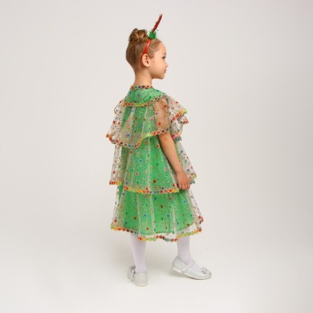 Carnival costume "Fir tree magic", organza, p. 34, height 122–128 cm-2