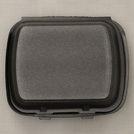 Disposable lunch box, 24.7 × 20.6 × 3.5 cm, 1 section, black color-1