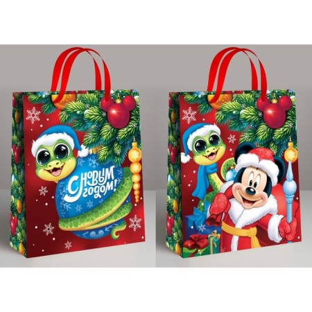 New Year. Gift package, 23x27x11.5 cm, packaging, Mickey Mouse-1