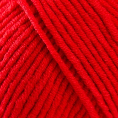 Yarn "Jeans Plus" 55% cotton, 45% acrylic 160m/100g (90 scarlet)-2