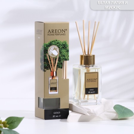 The aromatic diffuser for the home areon Sticks Lux Gold, 85 ml, white lily and musk