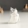 Souvenir Polystone Suspension "White chick in a hat with horns and a knitted scarf" 4.5x4.5x5.5 cm 94988