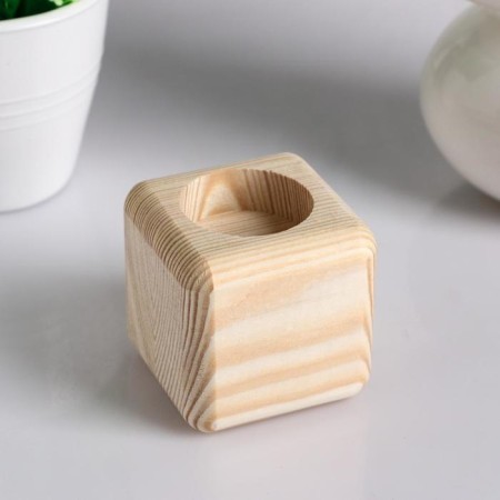 Square wooden candlestick "Square", array, 6 × 6 × 6 cm-1