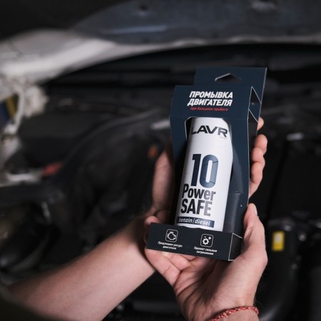 10 minute flushing of the Lavr Power Safe engine, 320 ml, with a large run LN1008-5