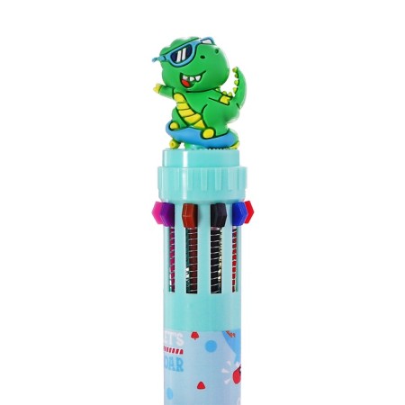 Automatic ballpoint handle, 10 color, barcode on a piece, mix of animals-4