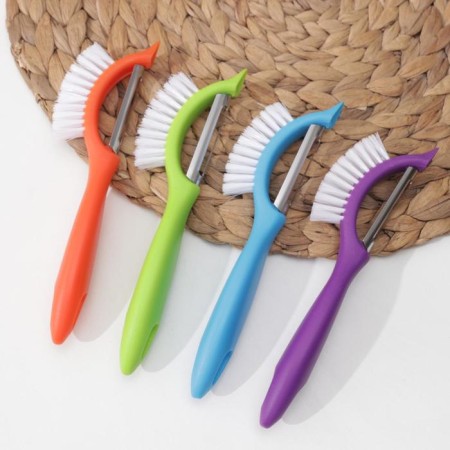 Sarbo's vegetable cleaner, with a brush, 18.5 × 5 cm, color mix-2