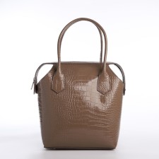 Women's bag with a zipper, with a cosmetic bag, the color of the cappuccino