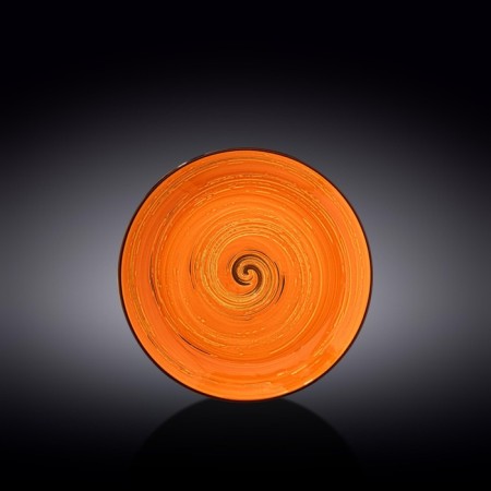Round plate Wilmax England Spiral, D = 20.5 cm, Orange color