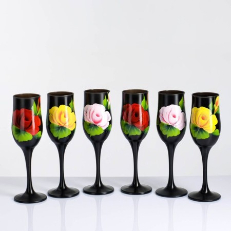 Set of glasses for champagne "Zhostovo" 6 pcs, 180 ml-4