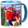 New Year mug 350 ml, spiderman