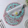 Set of serving napkins on the table “Collie”, 4 pcs, d = 38 cm, turquoise color
