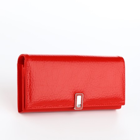 Women's wallet on magnets, red color