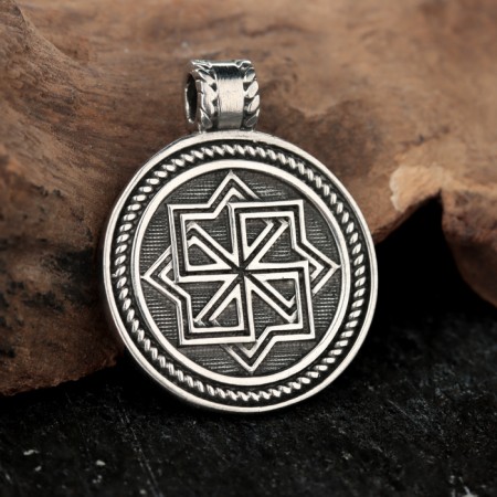 Slavic amulet "Molovinets", 8g, 33x25 mm, D Undressions 4 mm, Pudter-1