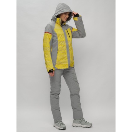 Ski jacket women's winter, size 56, yellow color-13