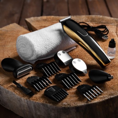 Set for haircuts Luazon Ltri-15, 5 in 1, 6 W, 3/6/9/12 mm, trimmer, battery, black-10