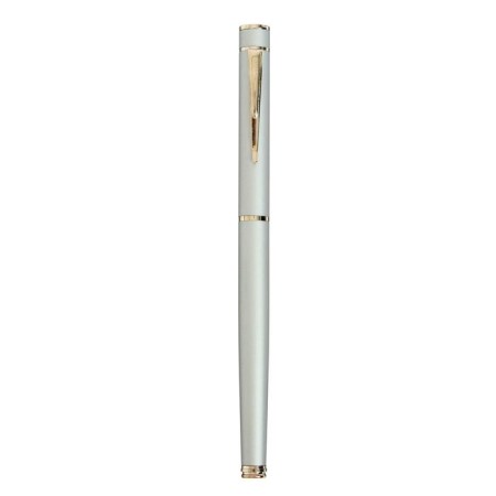 Fright pen Luxor Sleek, Line 0.8 mm, blue ink, Gray metallic housing-2